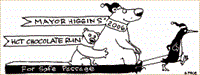 Cartoon Advertisement for Mayor Higgins' Hot Chocolate Run 2016