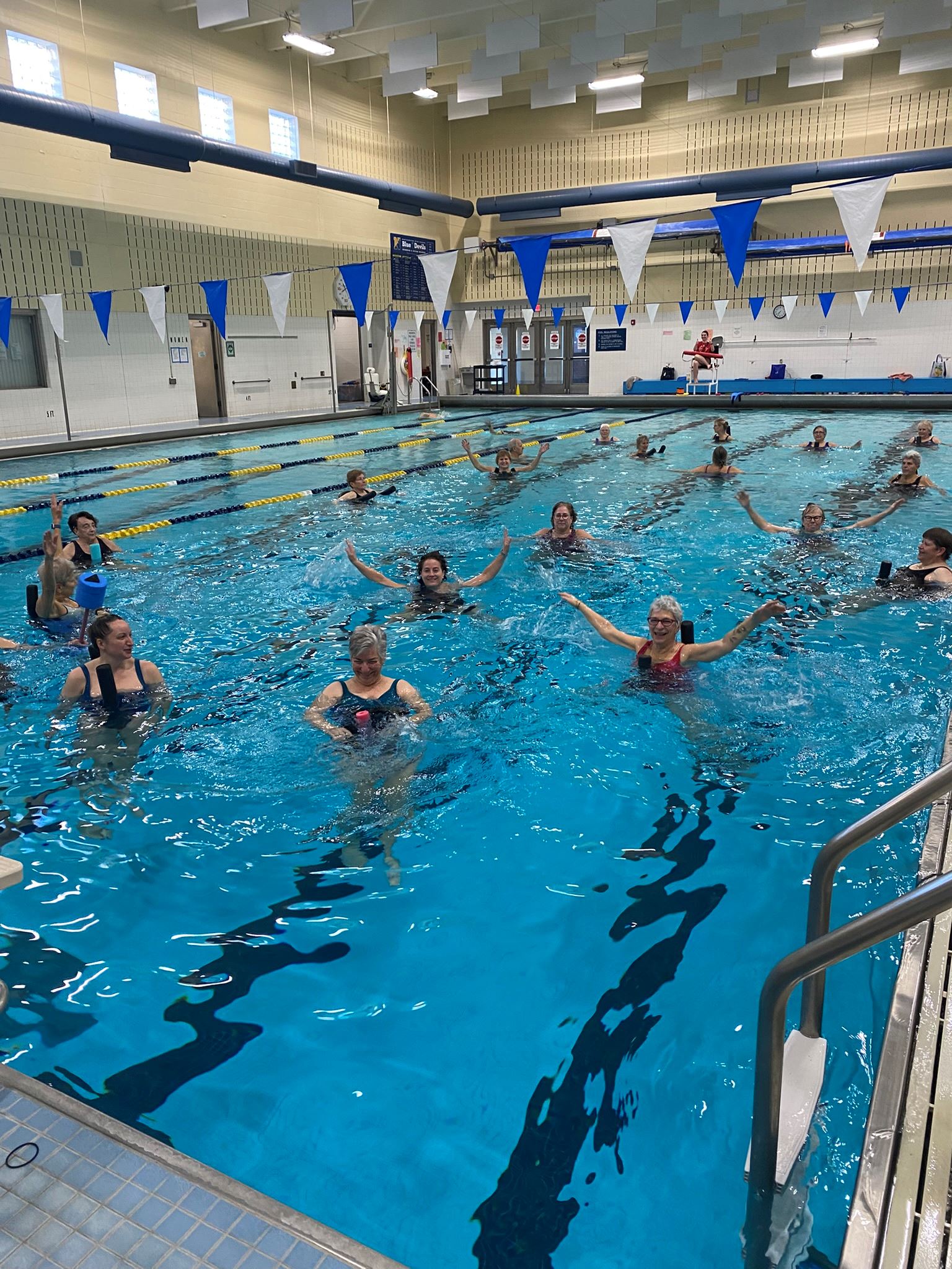 water aerobics group