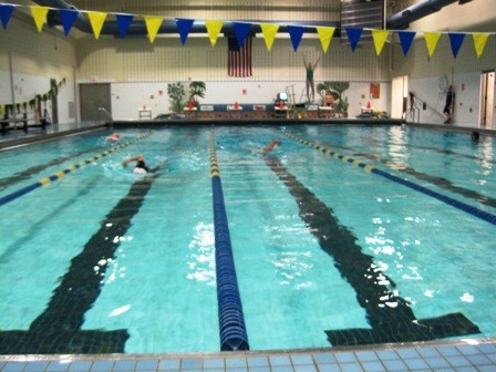 3 lanes being swimmed in