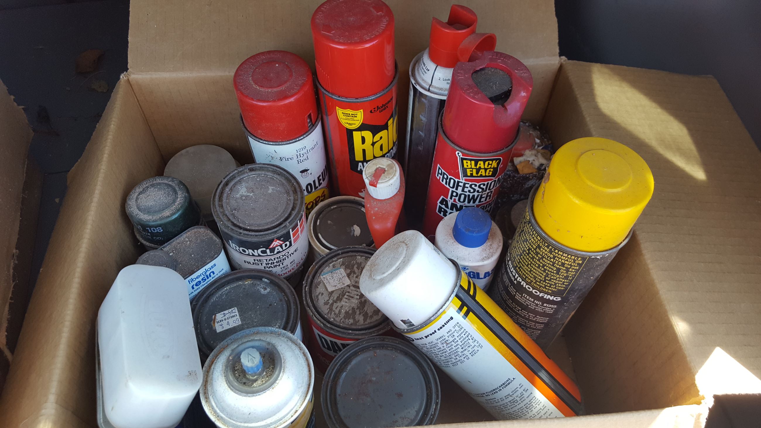 Hazardous Household Waste Spray Bottles