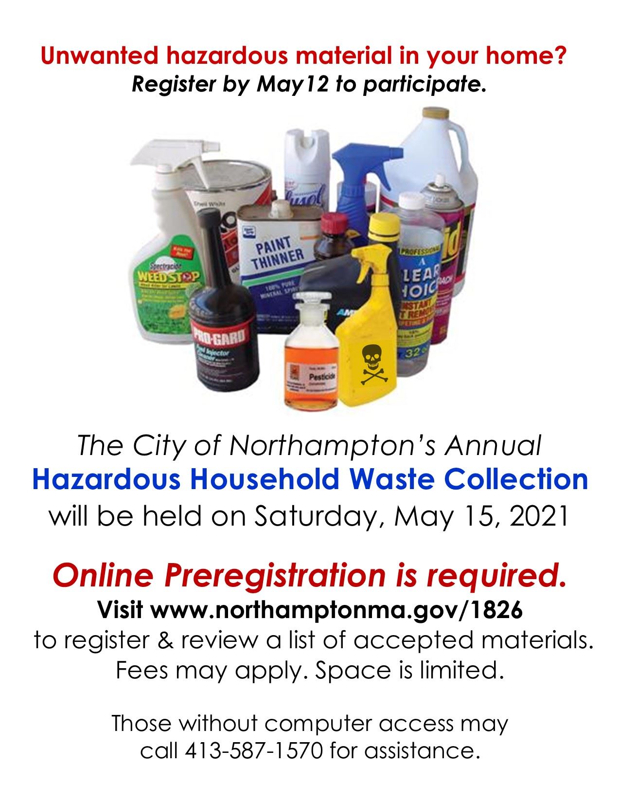 Image of Flyer for 2021 Hazardous Household Waste Collection